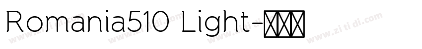 Romania510 Light字体转换